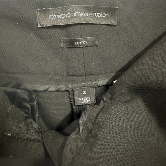 Express Editor Cropped Black Pants Size 2 - Picture 5 of 6